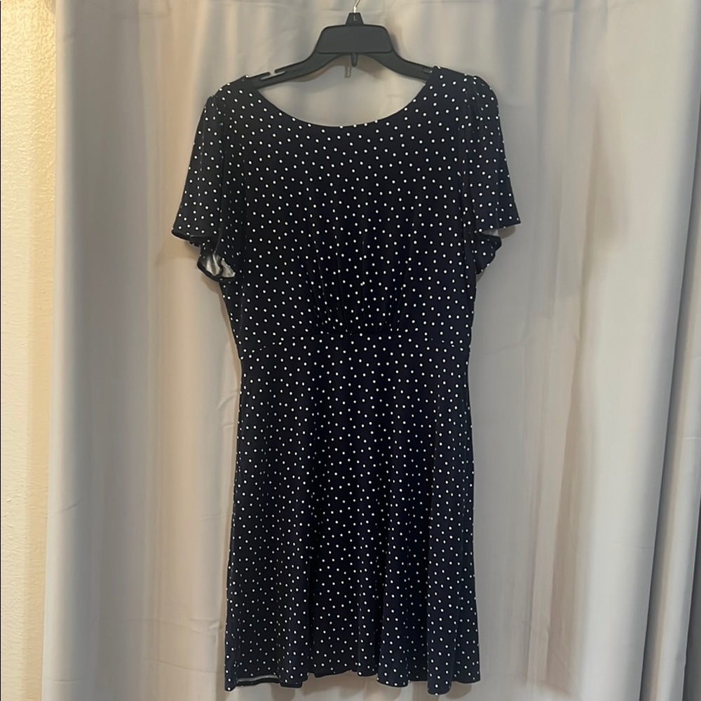 LOFT Fit and Flare Mini Dress with Flutter Sleeves
